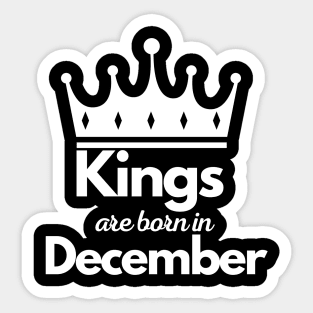 Kings are born in December Luxury minimalist elegant birthday gift Sticker